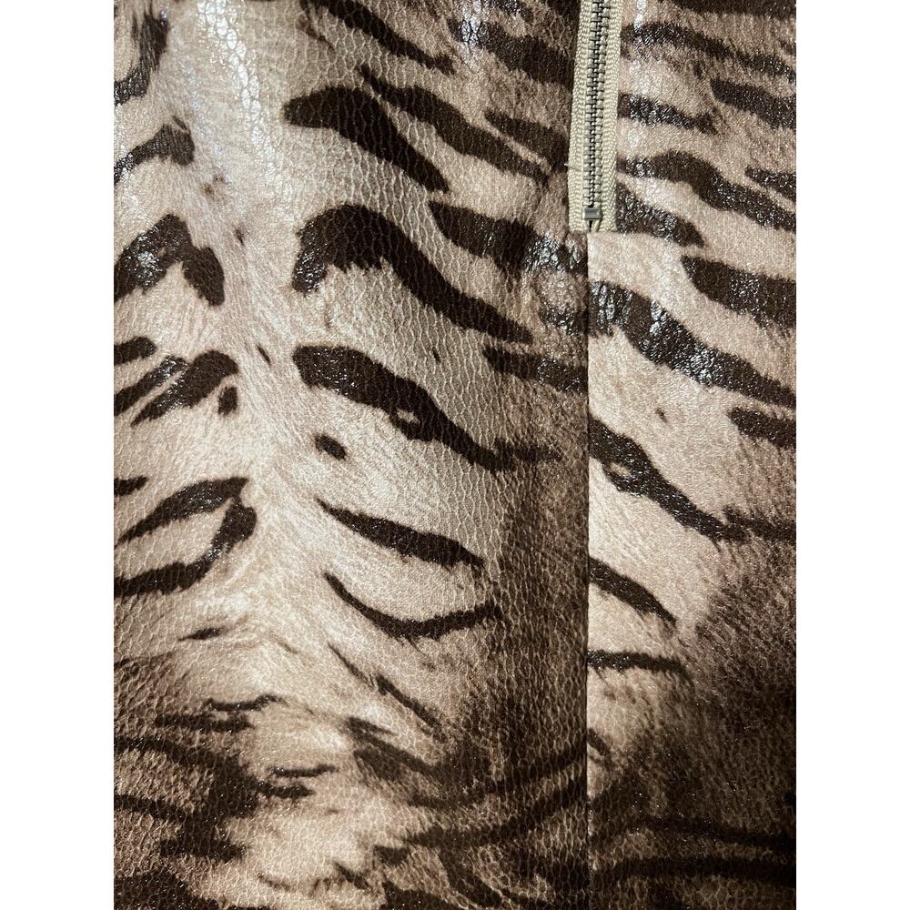 BARDOT Aritzia ALEXIS ANIMAL Print brown mini Skirt Faux Leather Small Size 4 - Picture 5 of 8